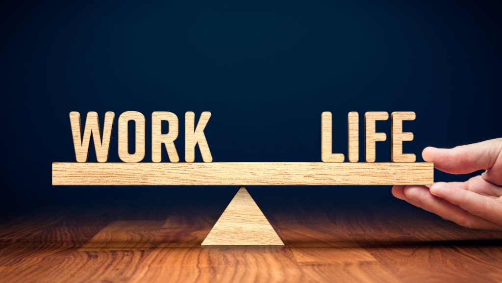 An image illustrating the words work-life balance